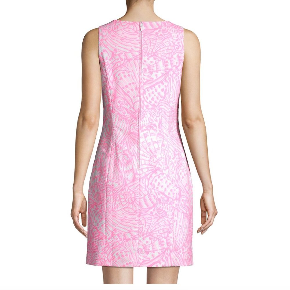 NWOT Lilly Pulitzer Macfarlane stretch shift pelican pink sea cups dress - Picture 7 of 7